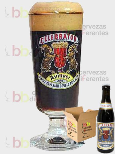 Ayinger Celebrator Pack 6 botellas 33 cl y 1 copa - Cervezas Diferentes