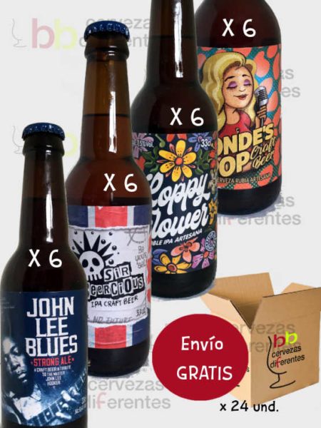 Birra & Blues Lote pack mixto 24 botellas - Cervezas Diferentes